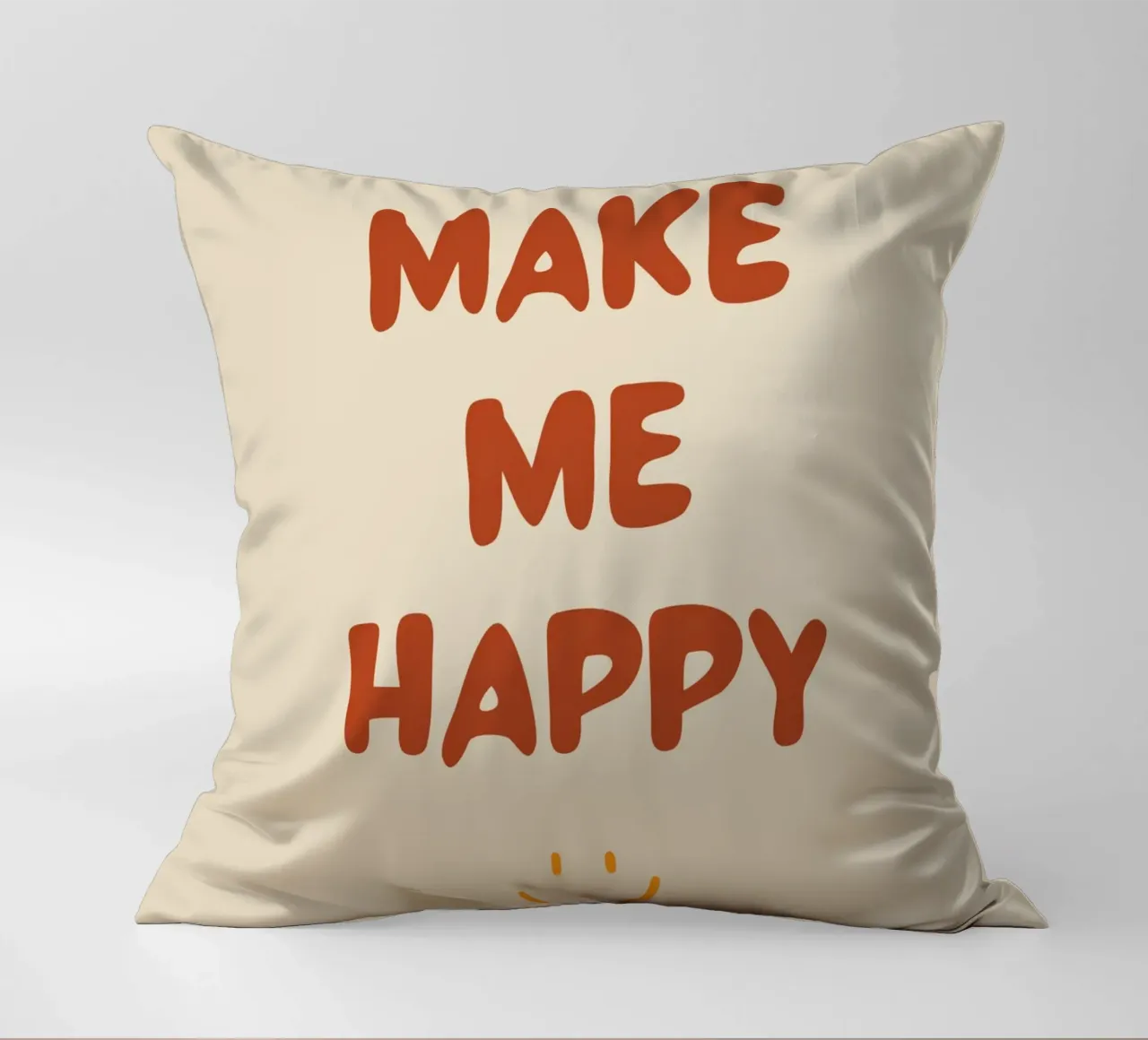 Make me Happy - Retro Colors cuscino da Imaginative Quotes