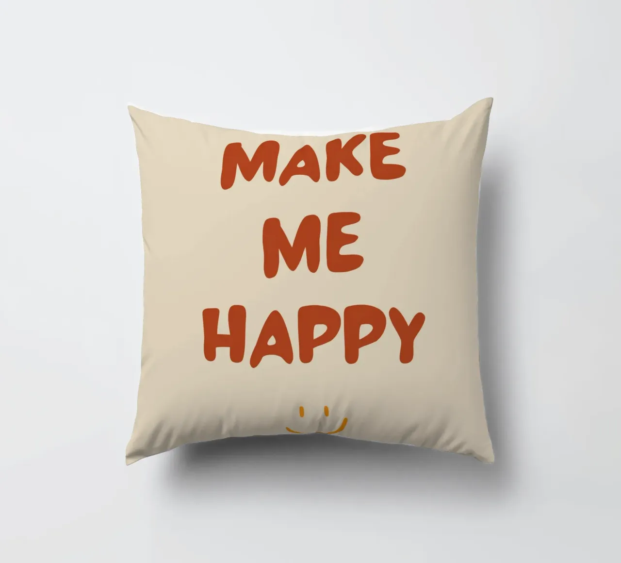 Make me Happy - Retro Colors cuscino da Imaginative Quotes