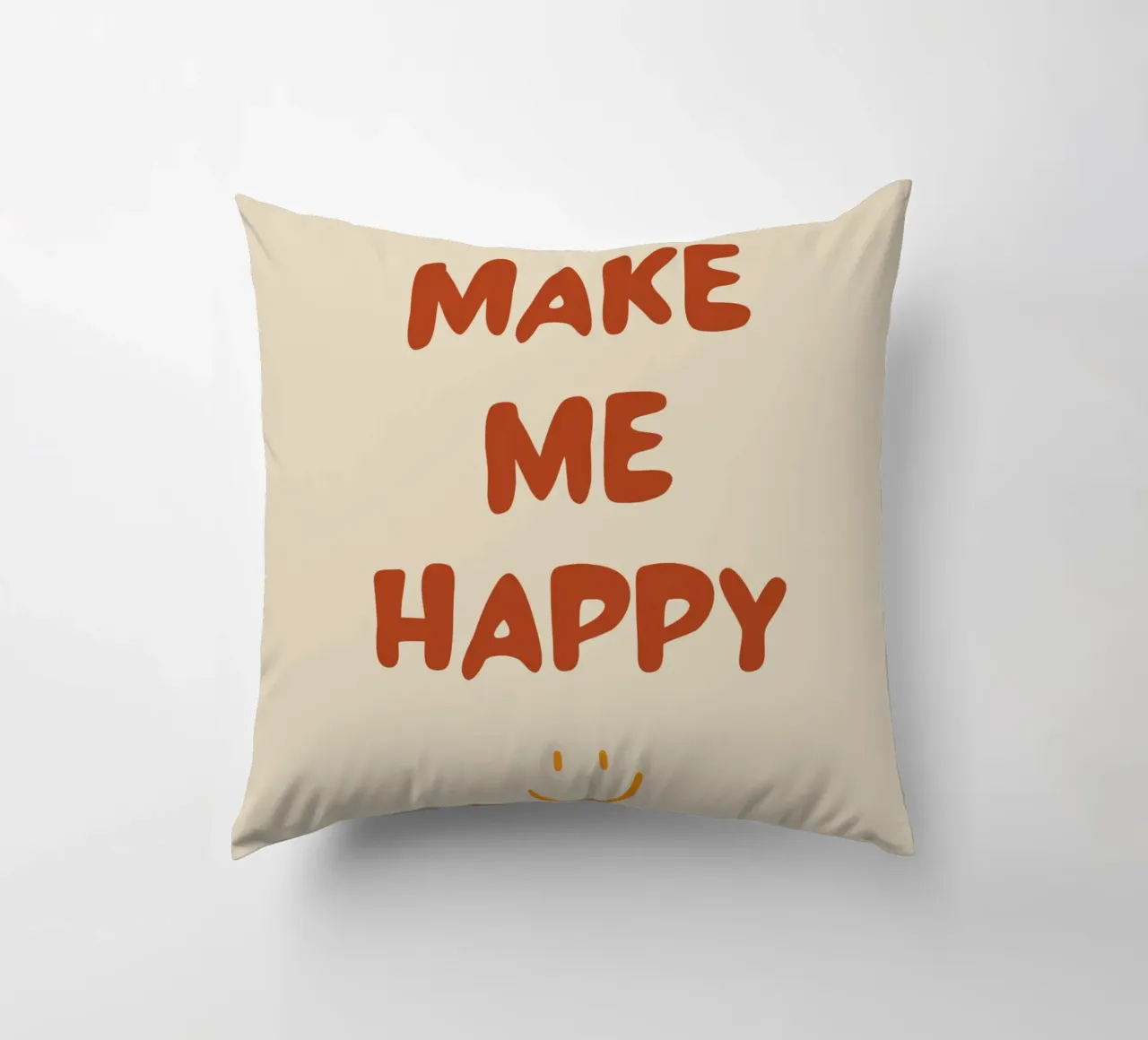 Make me Happy - Retro Colors cuscino da Imaginative Quotes
