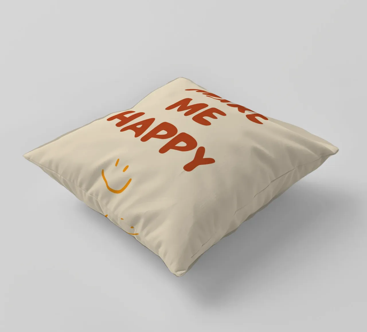 Make me Happy - Retro Colors cuscino da Imaginative Quotes