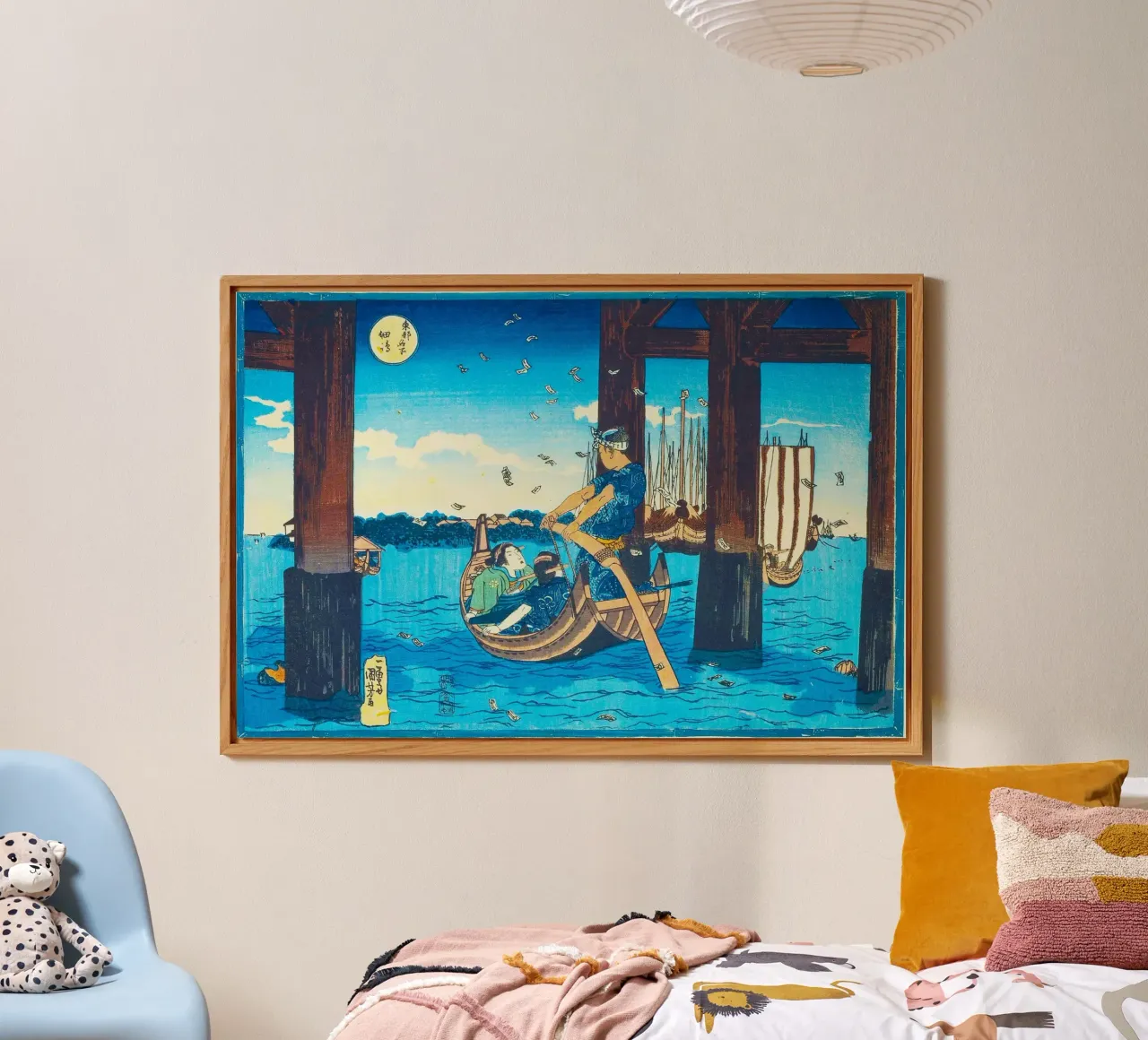 Tsukuda Island by Utagawa Kuniyoshi alluminio dibond da Haru Prints