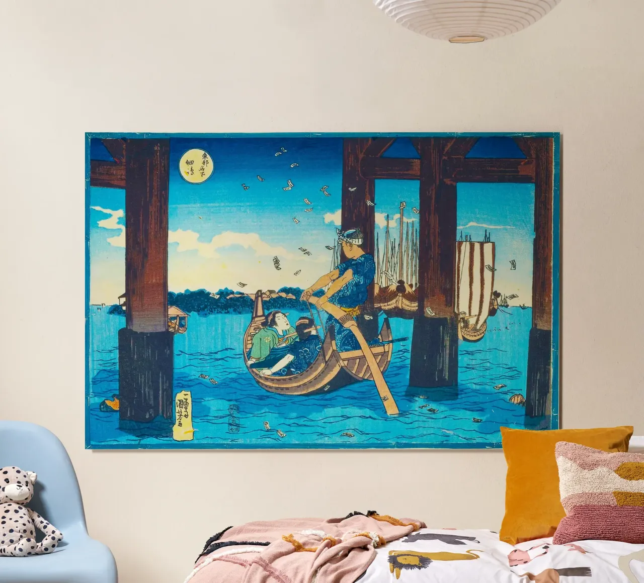 Tsukuda Island by Utagawa Kuniyoshi carta hahnemühle da Haru Prints