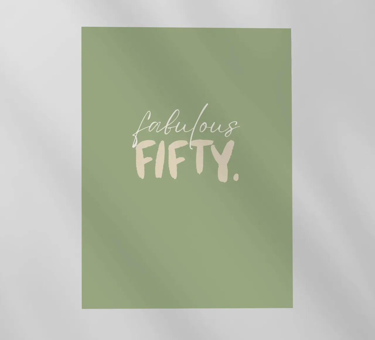 Fabulous Fifty Typography in Green Color pellicola backlit da Imaginative Quotes