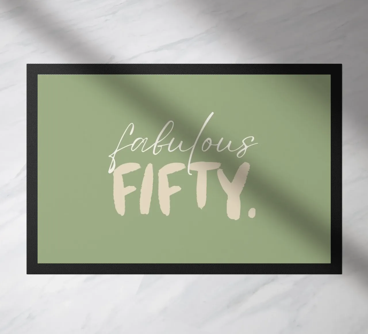 Fabulous Fifty Typography in Green Color zerbino da Imaginative Quotes