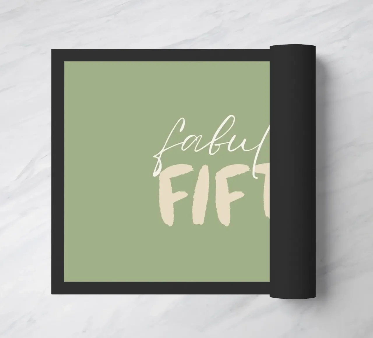 Fabulous Fifty Typography in Green Color zerbino da Imaginative Quotes