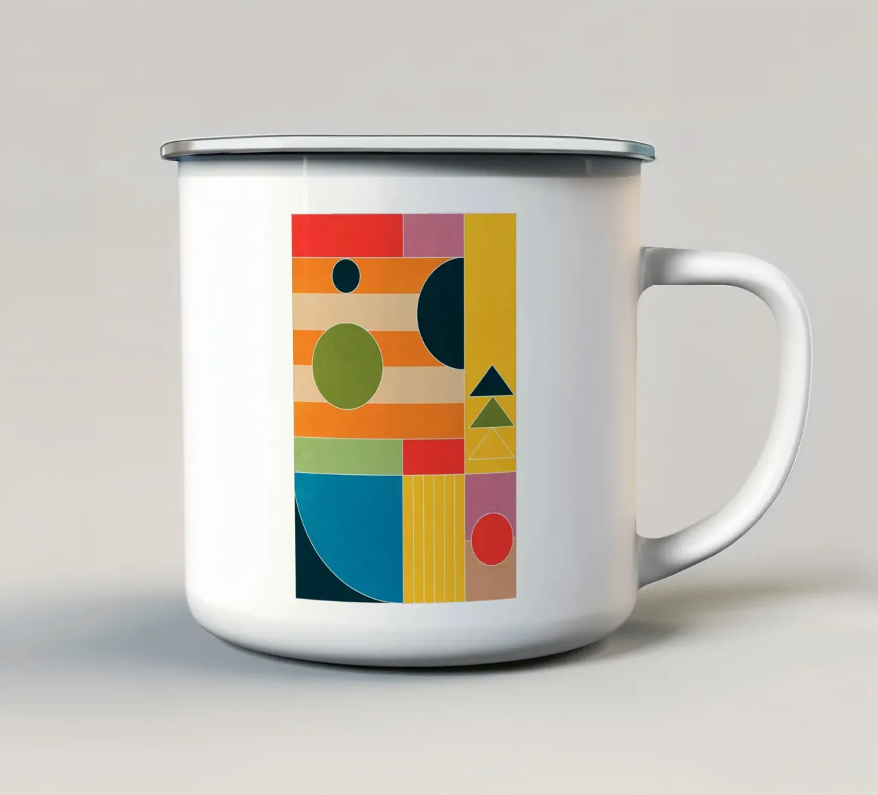 Geometria moderna tazza in smalto da M.A.Z.U.N.