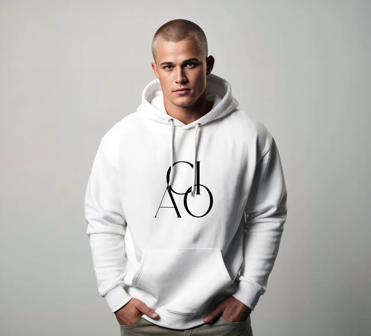 Custom Background Color - Ciao felpa con cappuccio da Imaginative Quotes