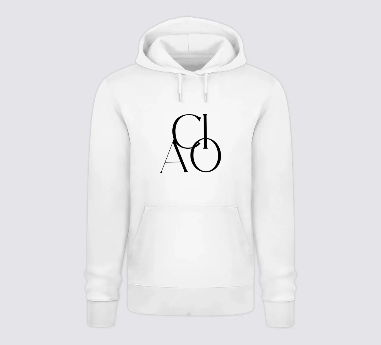 Custom Background Color - Ciao felpa con cappuccio da Imaginative Quotes