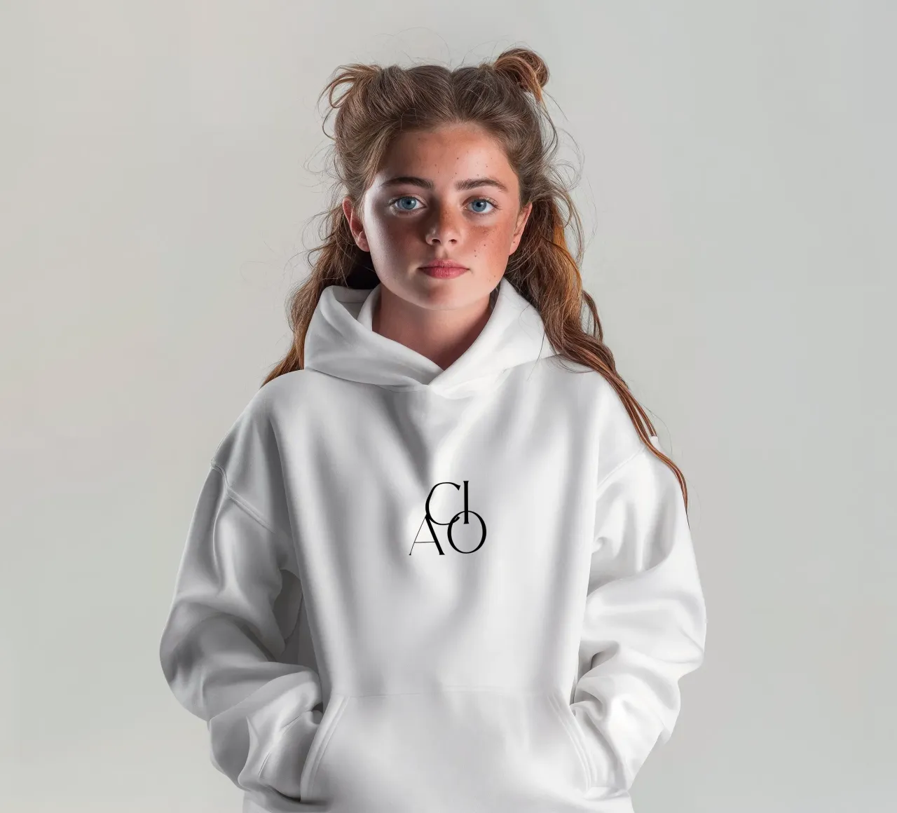 Custom Background Color - Ciao felpa bambino con cappuccio da Imaginative Quotes