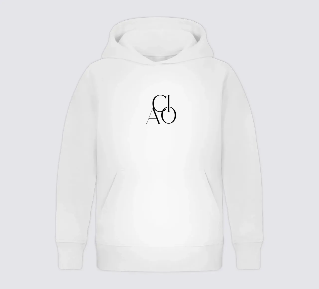 Custom Background Color - Ciao felpa bambino con cappuccio da Imaginative Quotes