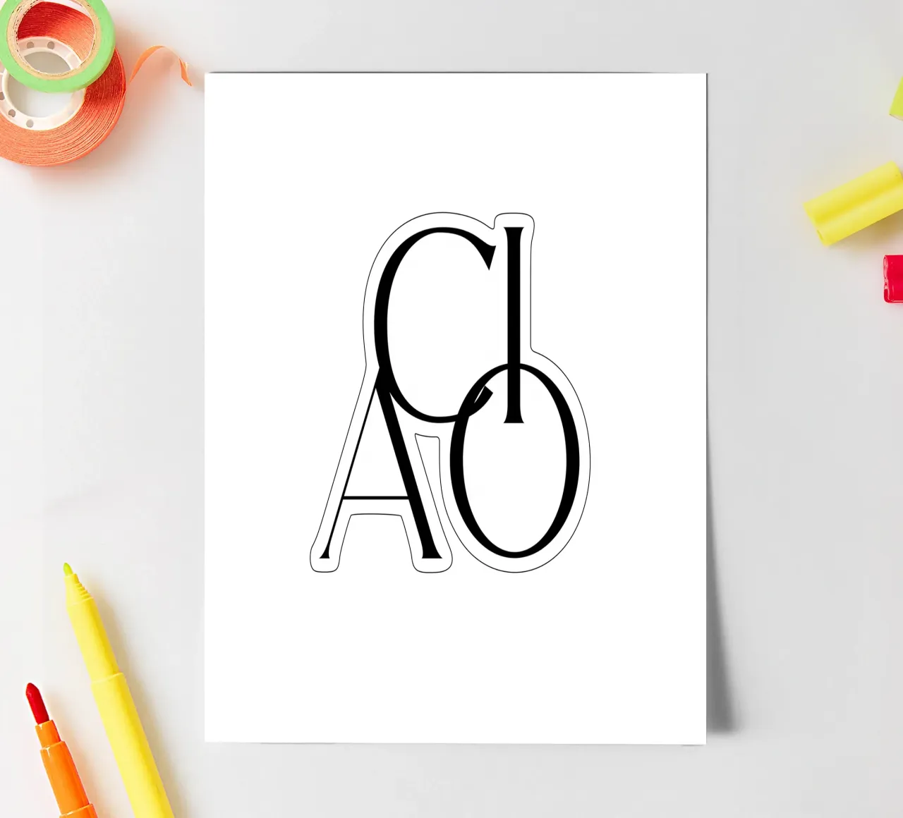 Custom Background Color - Ciao foglio adesivo da Imaginative Quotes