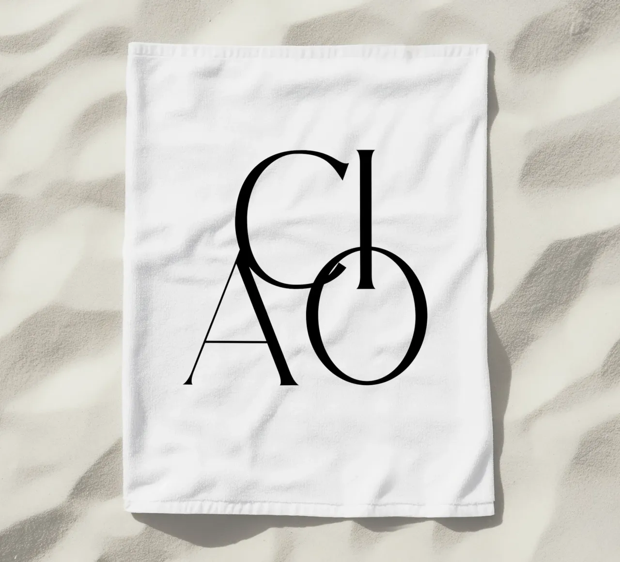 Custom Background Color - Ciao strandhanddoek van Imaginative Quotes
