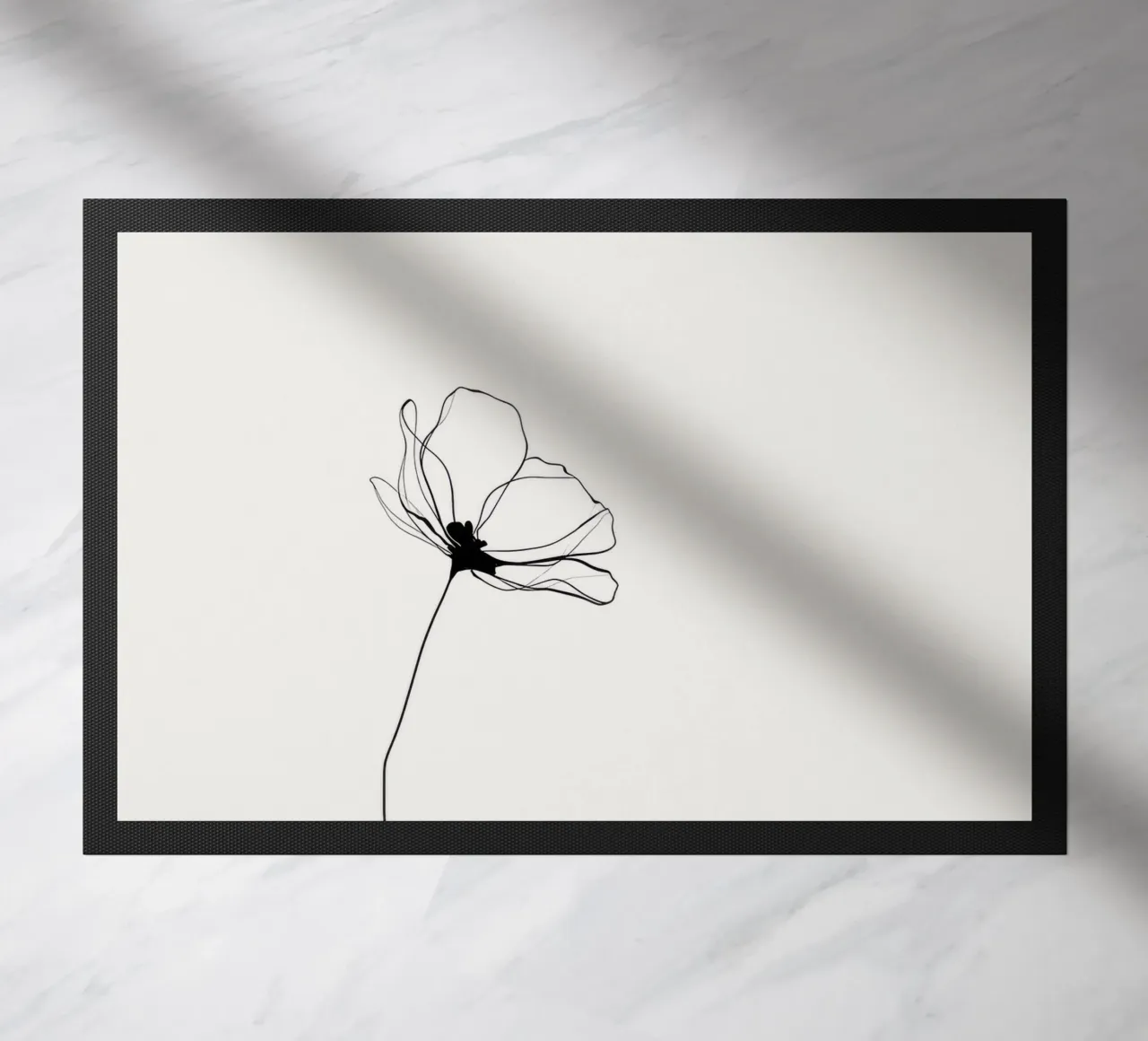 Hand-Drawn Flower – Minimal Botanical Line Art Print zerbino da Aralyn
