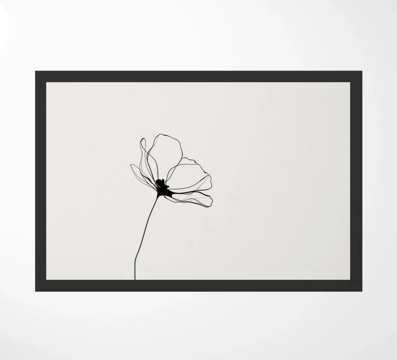 Hand-Drawn Flower – Minimal Botanical Line Art Print zerbino da Aralyn