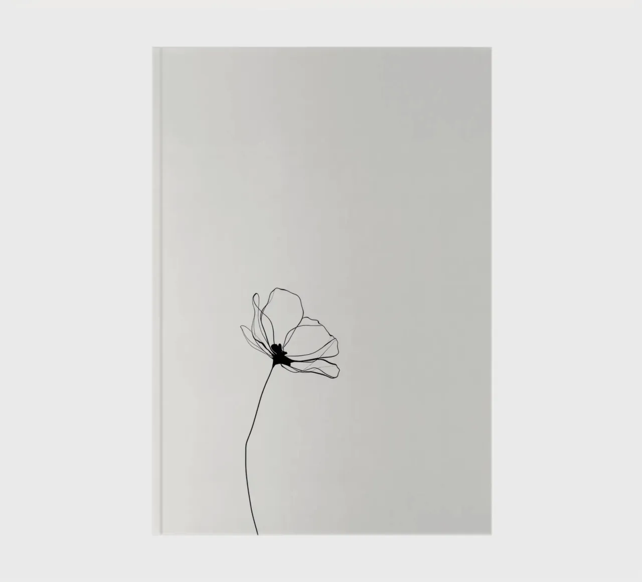 Hand-Drawn Flower – Minimal Botanical Line Art Print notebook by Aralyn