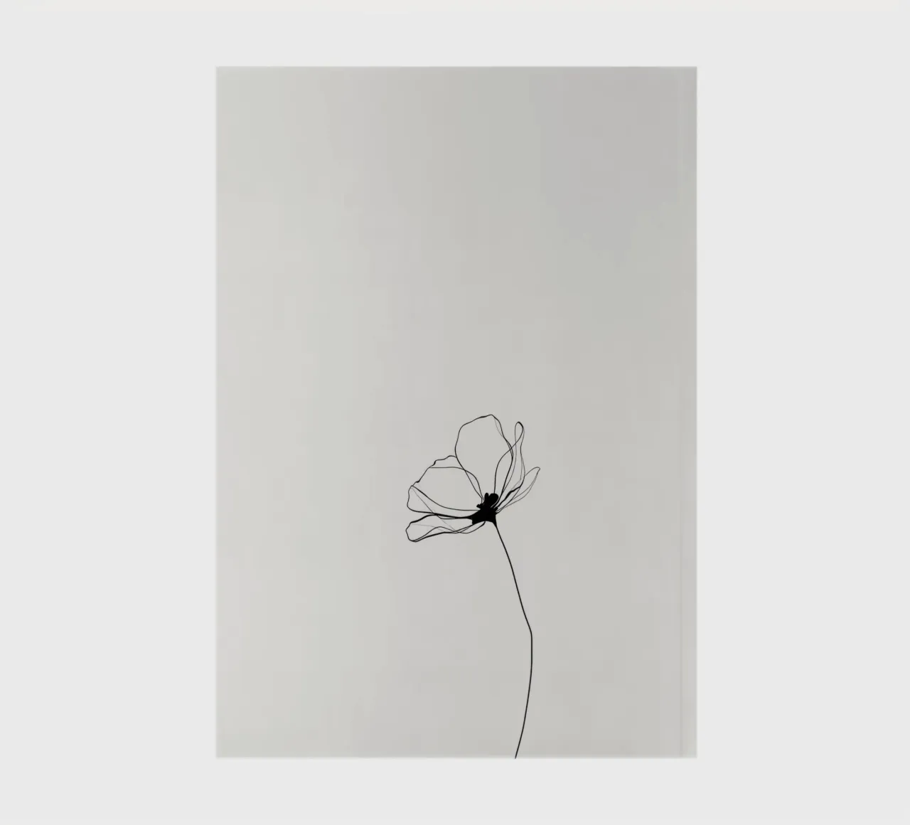 Hand-Drawn Flower – Minimal Botanical Line Art Print notebook by Aralyn