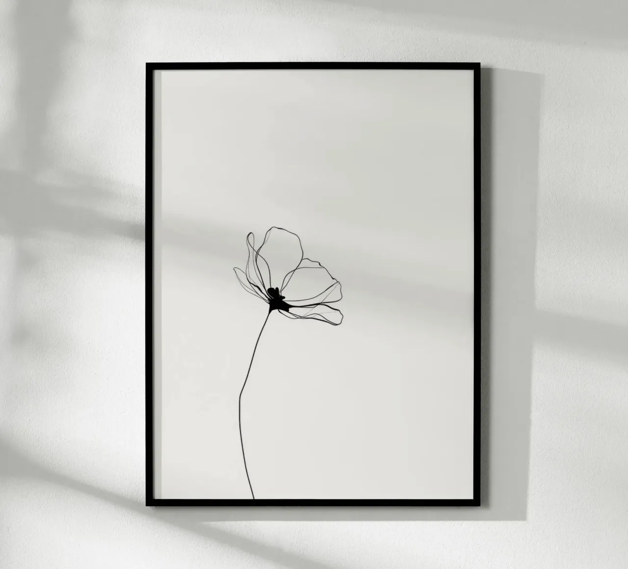Hand-Drawn Flower – Minimal Botanical Line Art Print carta hahnemühle da Aralyn