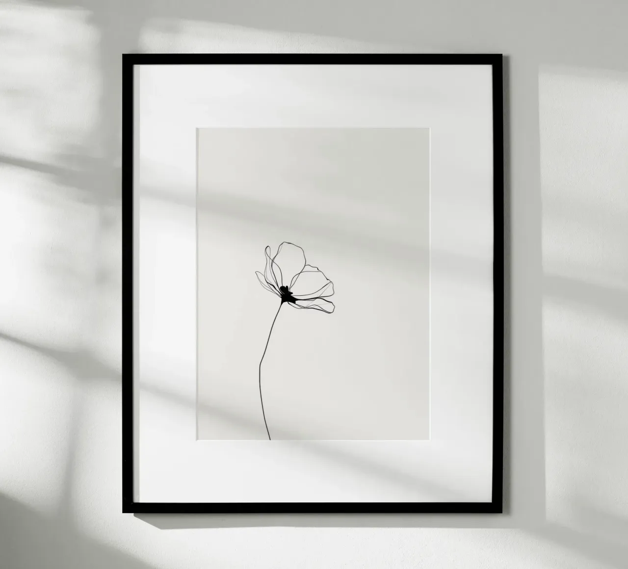 Hand-Drawn Flower – Minimal Botanical Line Art Print carta hahnemühle da Aralyn