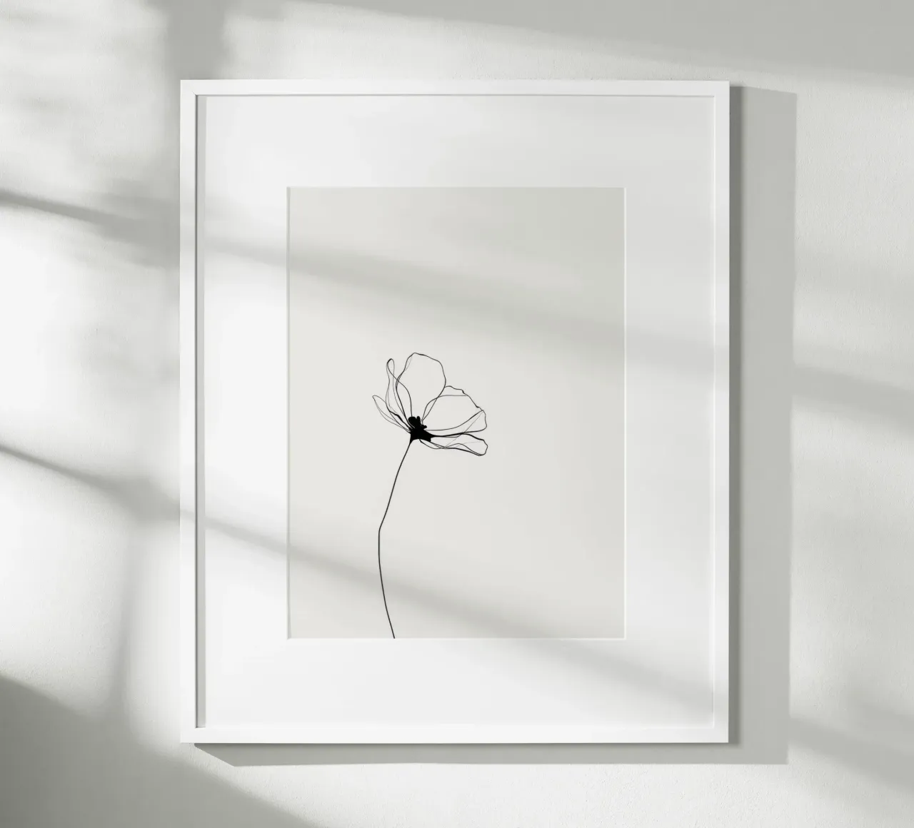 Hand-Drawn Flower – Minimal Botanical Line Art Print carta hahnemühle da Aralyn