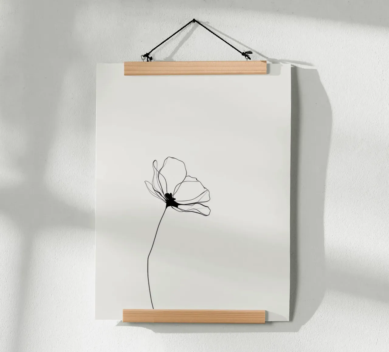 Hand-Drawn Flower – Minimal Botanical Line Art Print carta hahnemühle da Aralyn