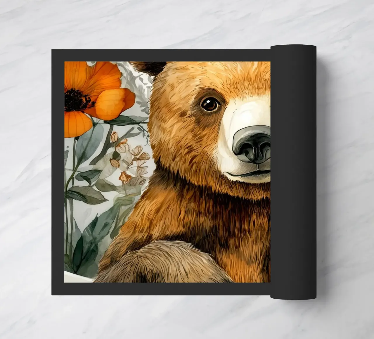 Bear taking bath doormat by Aqualine