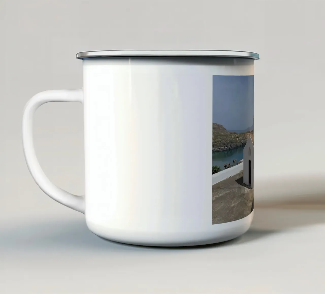 Lindos a Rodi, Grecia tazza in smalto da ZAMART - Fotografie