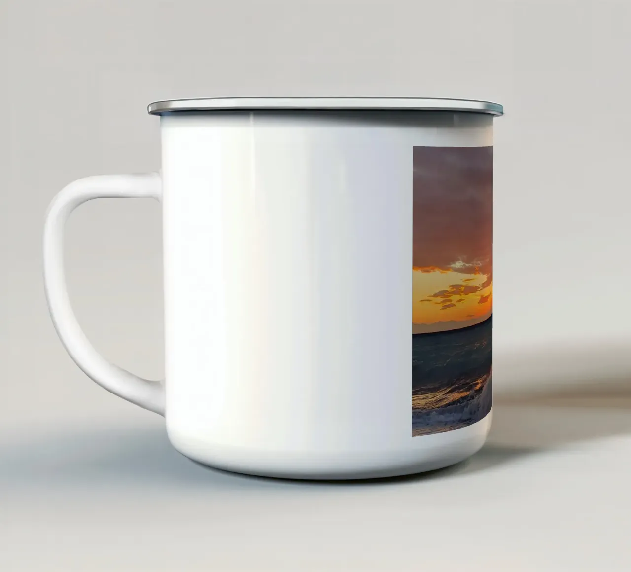 Tramonto a Rodi tazza in smalto da ZAMART - Fotografie