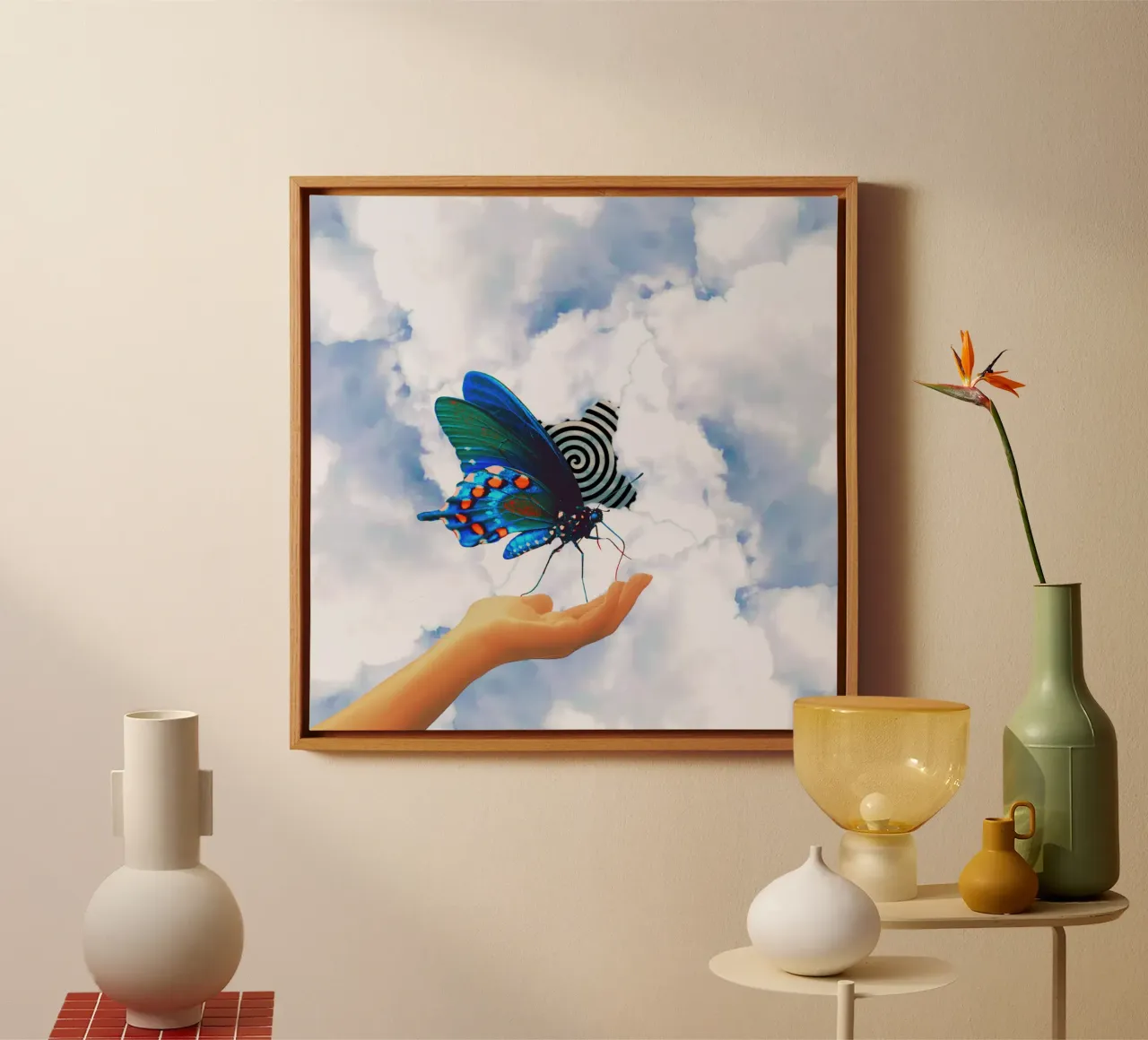 Doorgangsweg canvas met Baklijst van lipecobr