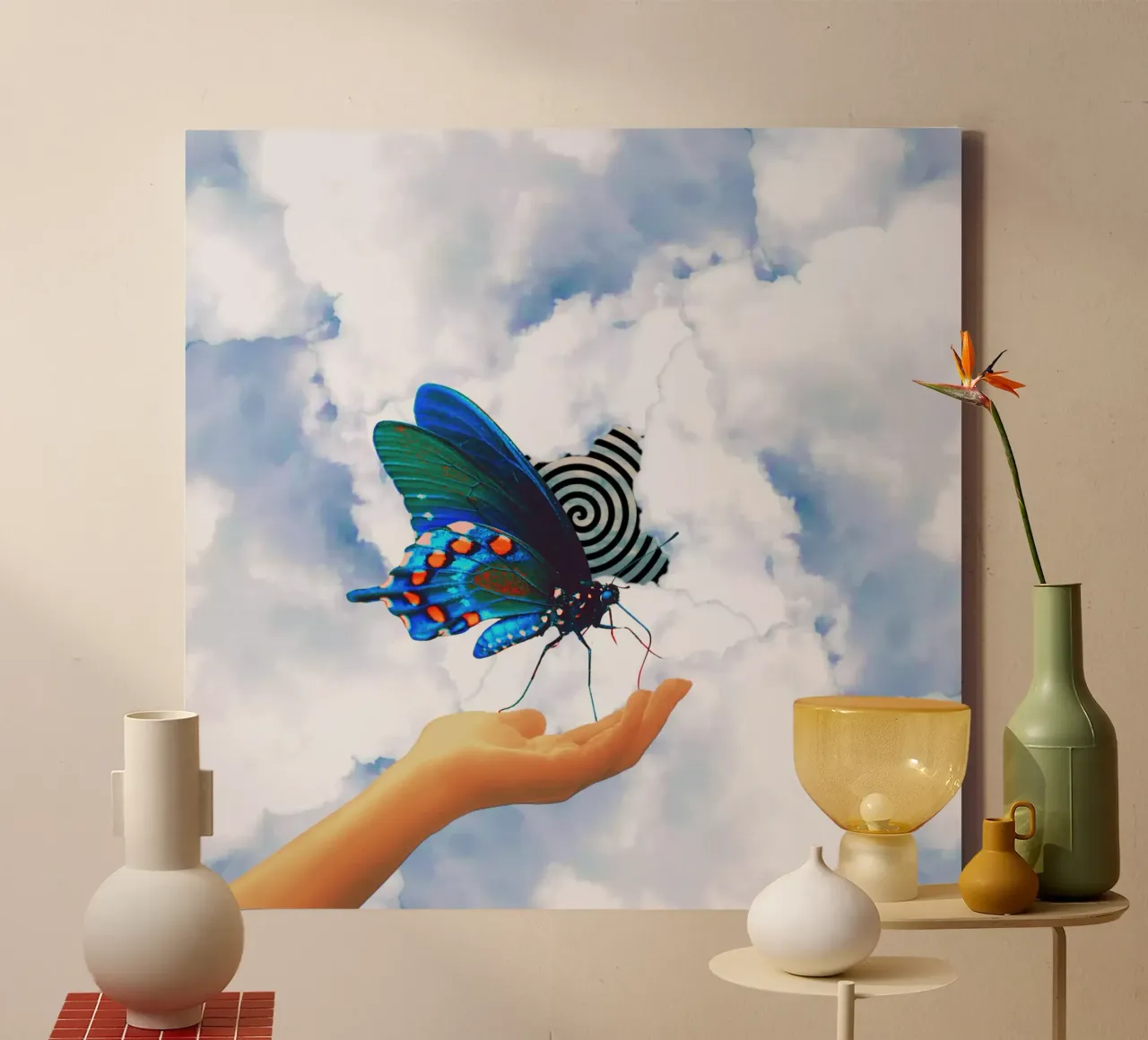 Doorgangsweg canvas met Baklijst van lipecobr