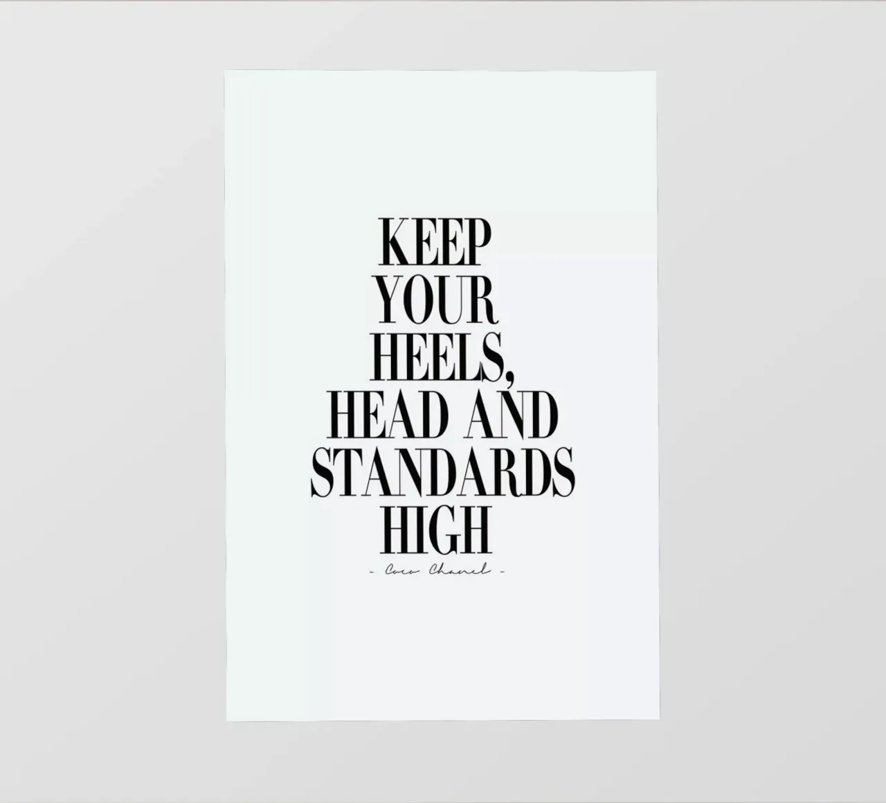 Keep Your Heels, Head & Standards High pellicola backlit da Honeymoon Hotel