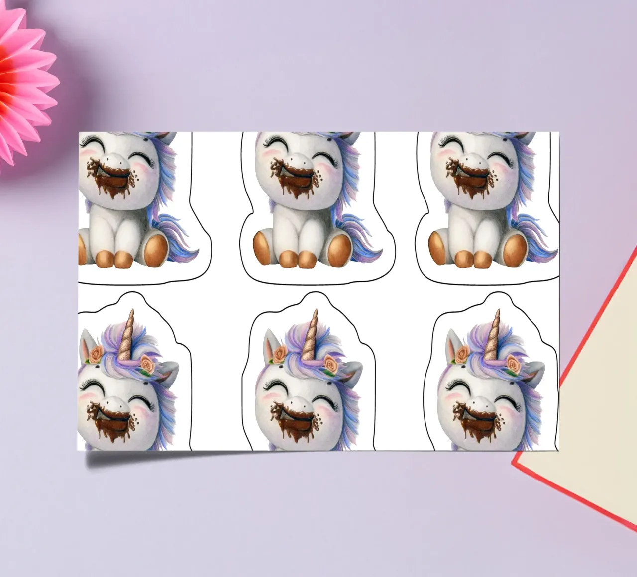 Chocolate makes you happy sticker sheet by Graphit und Farbe