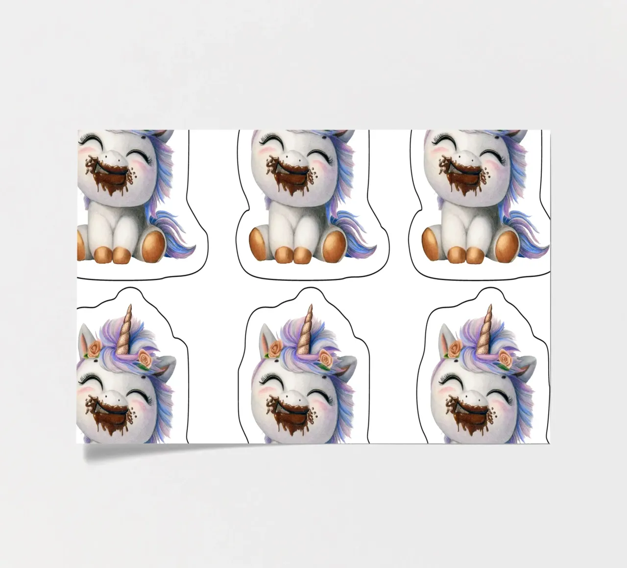 Chocolate makes you happy sticker sheet by Graphit und Farbe