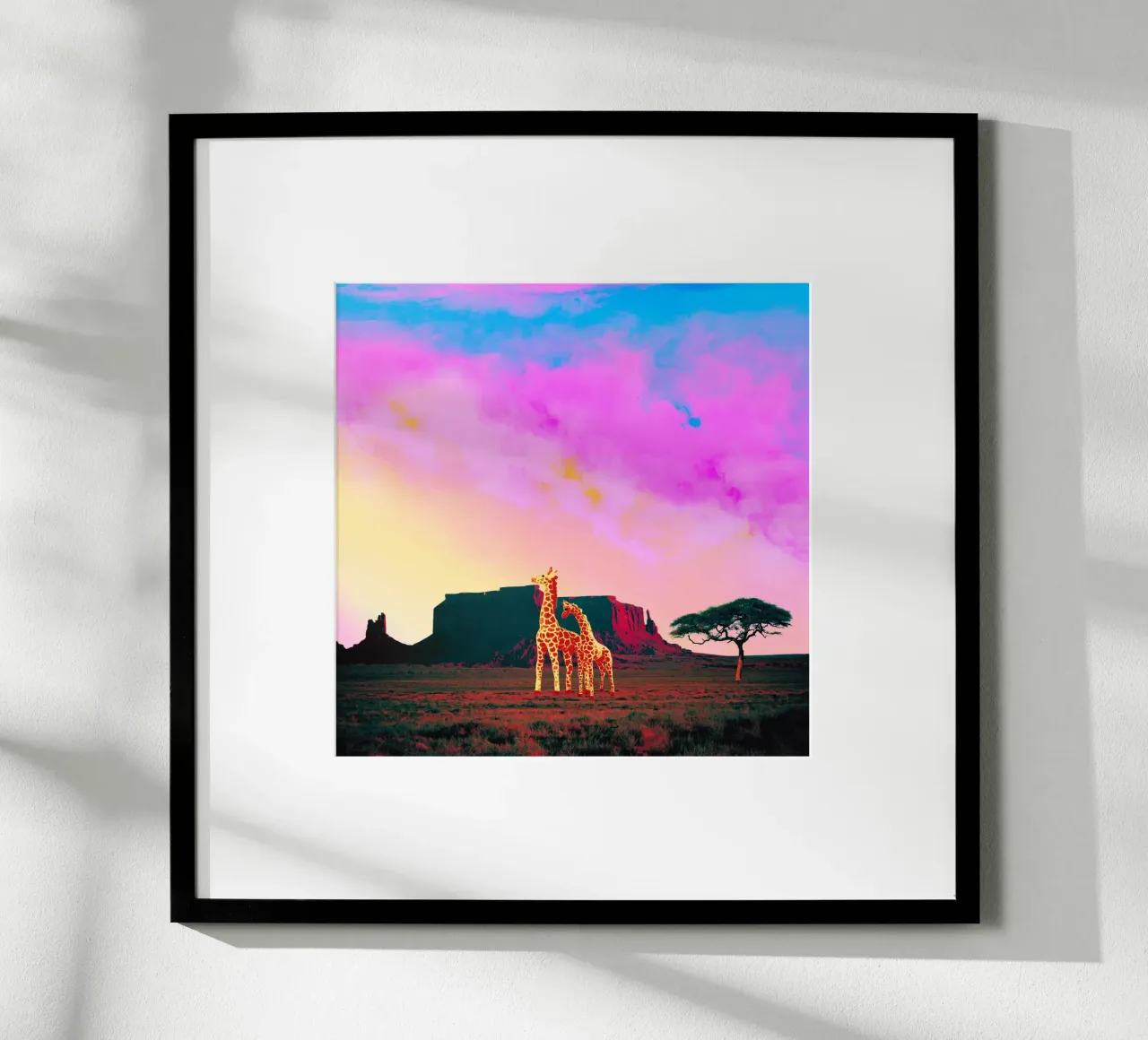 Raggiungere il cielo poster con telaio in legno da lipecobr