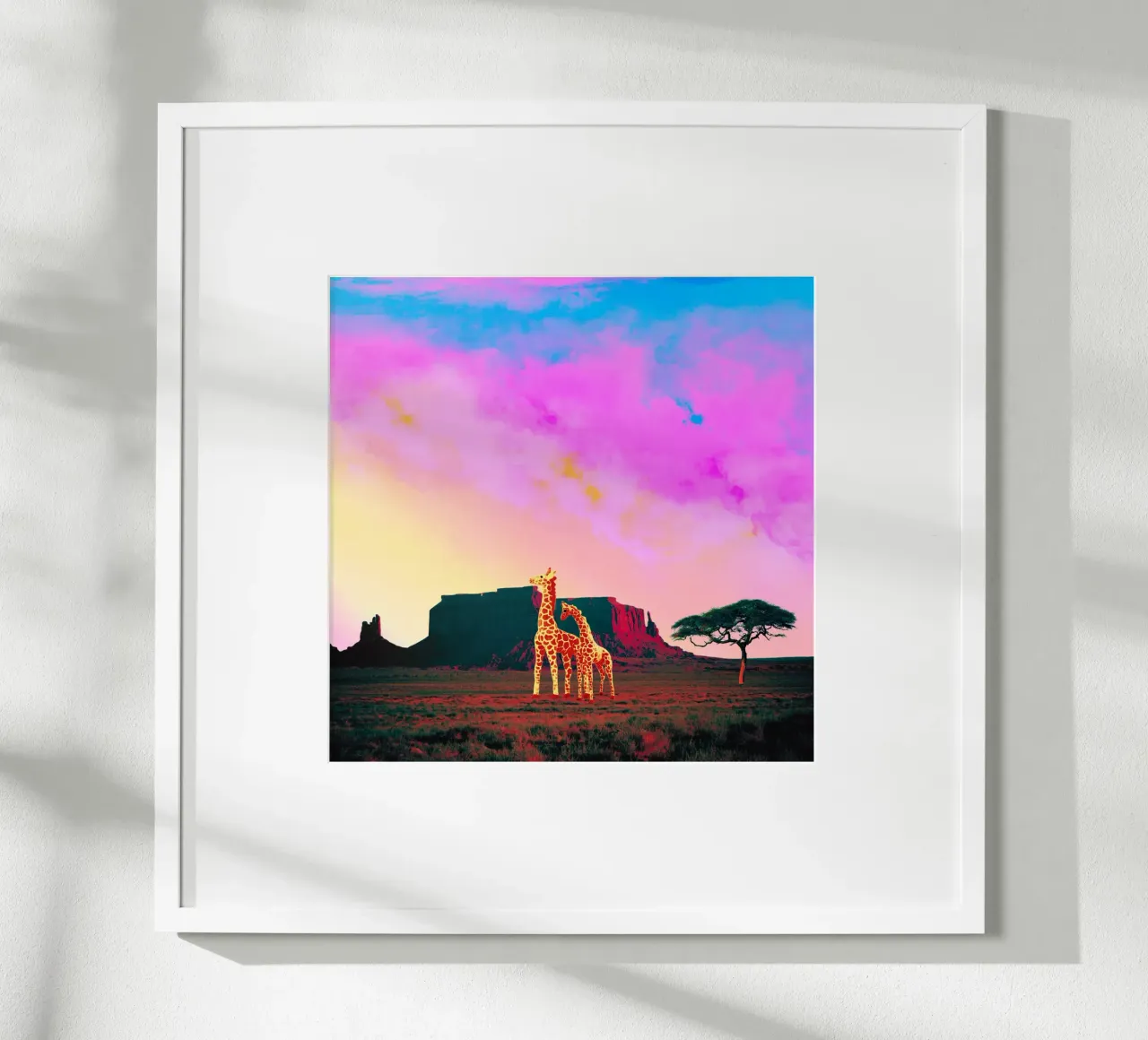 Raggiungere il cielo poster con telaio in legno da lipecobr