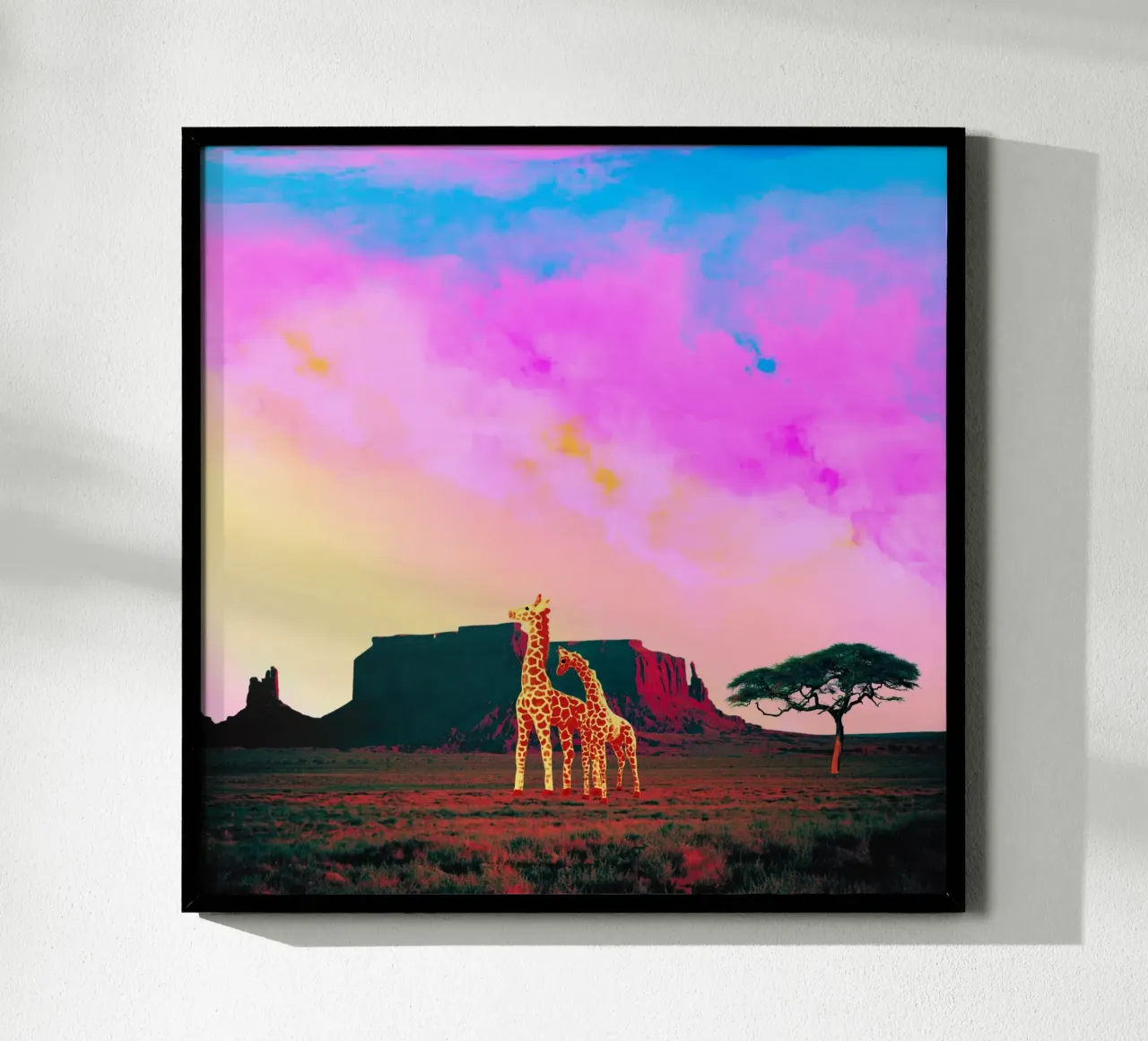 Raggiungere il cielo poster con telaio in legno da lipecobr