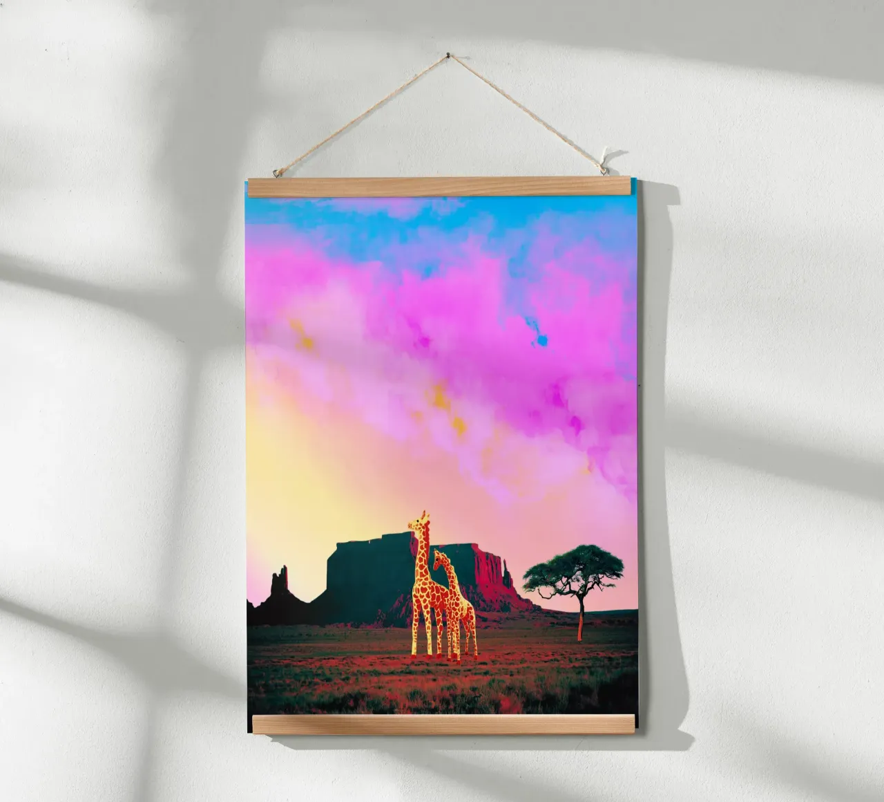 Raggiungere il cielo poster con telaio in legno da lipecobr