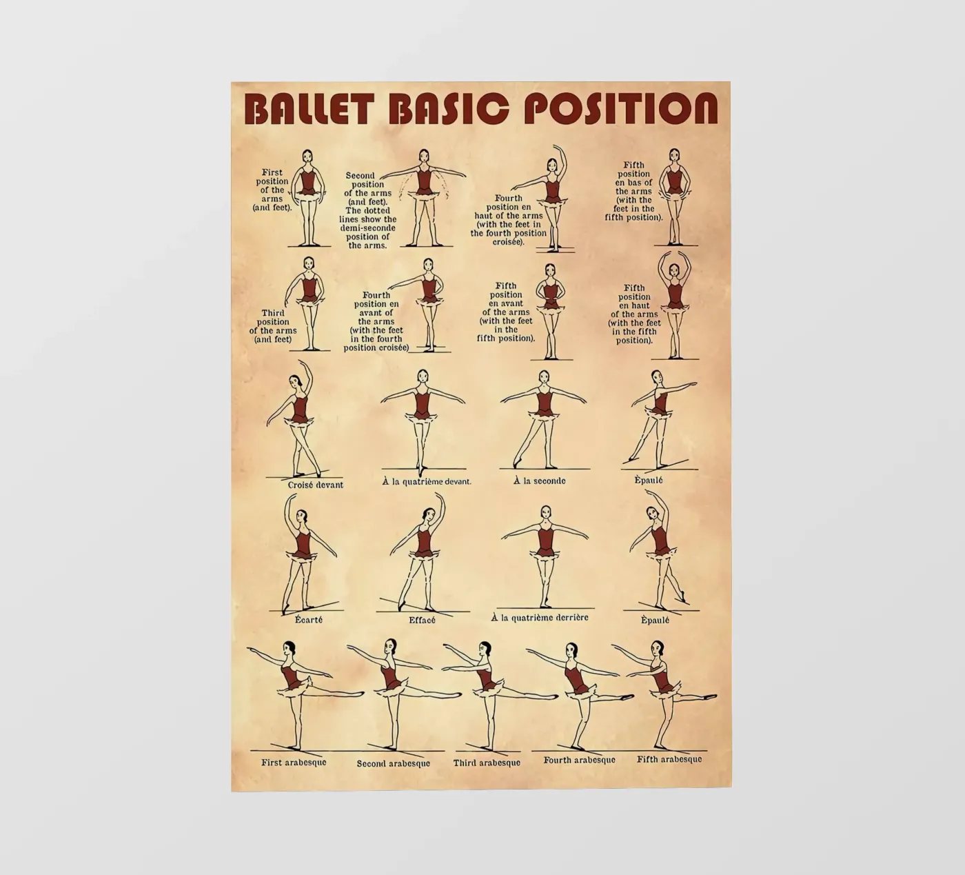 Ballet Basic Position PVC Plane von Maritiknowled