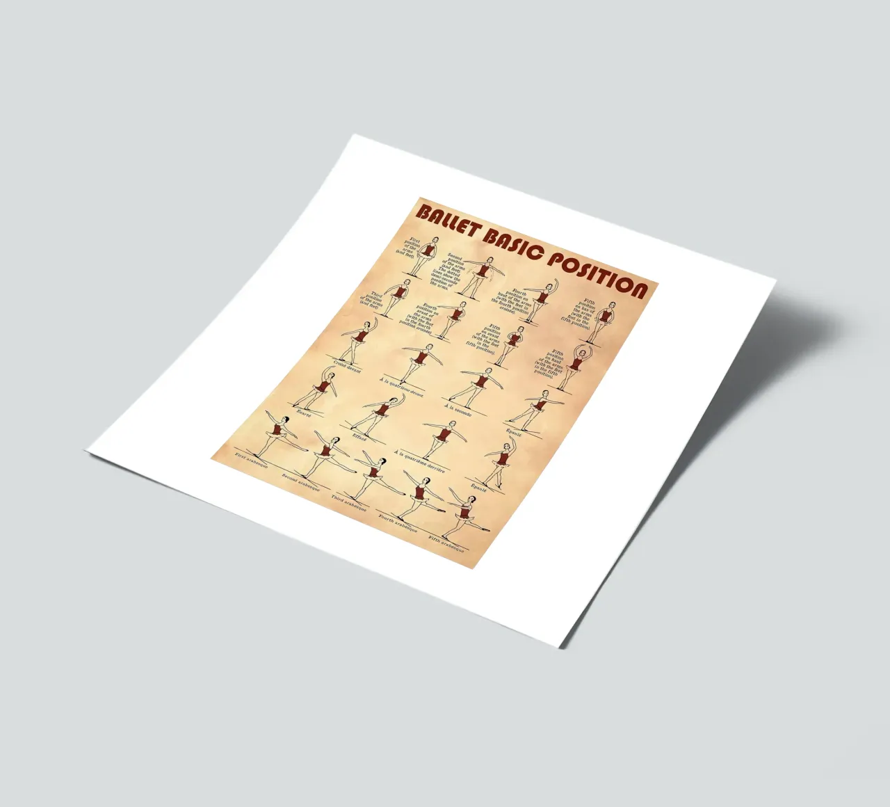 Ballet Basic Position sticker sheet by Maritiknowled