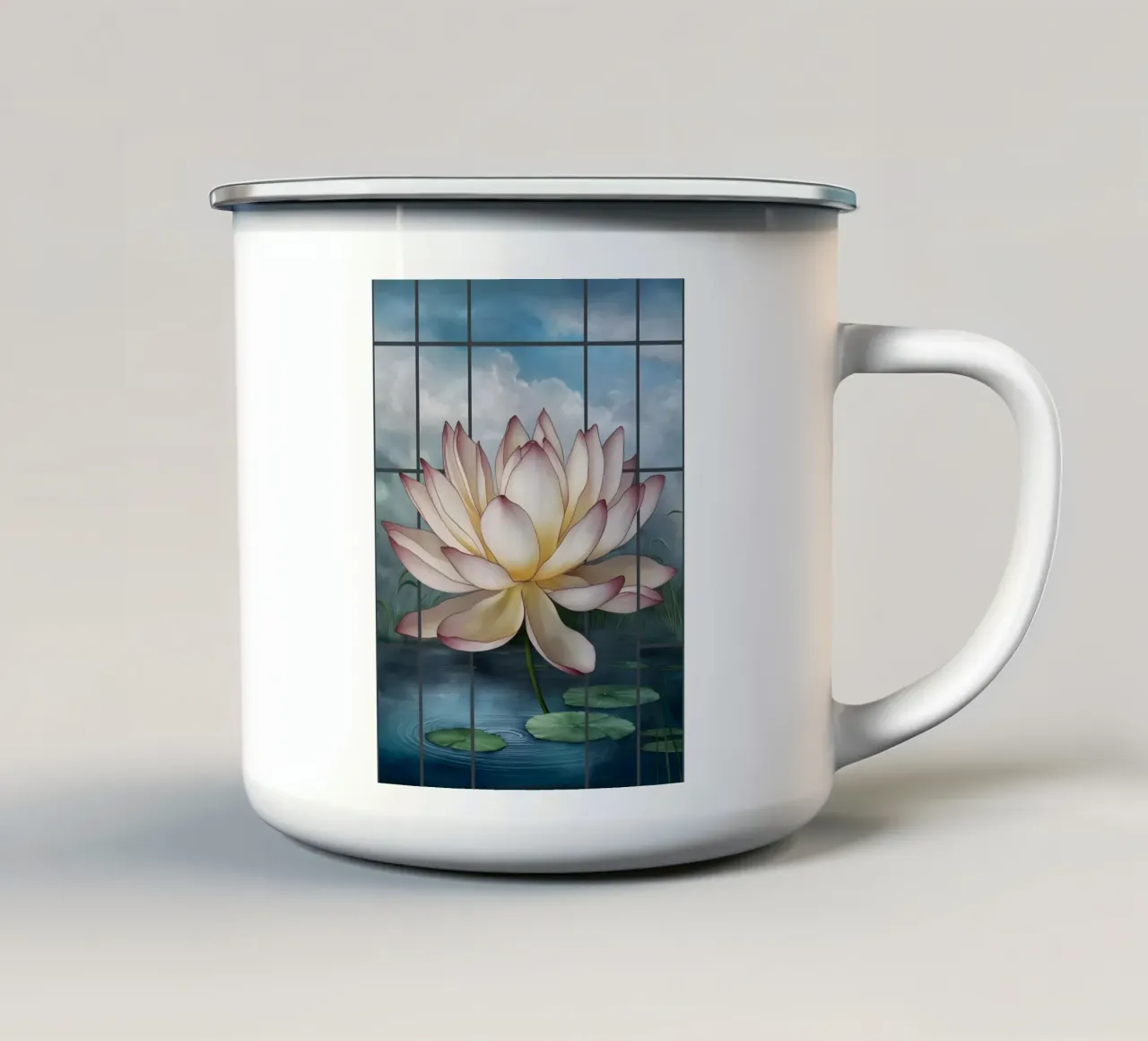Loto sereno tazza in smalto da Artistic-shop