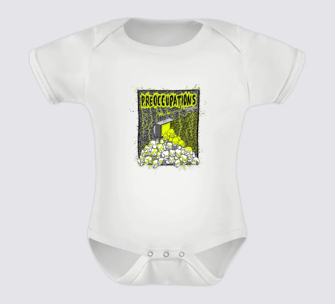 Preoccupations Skull Static body neonato maniche corte da MR.A