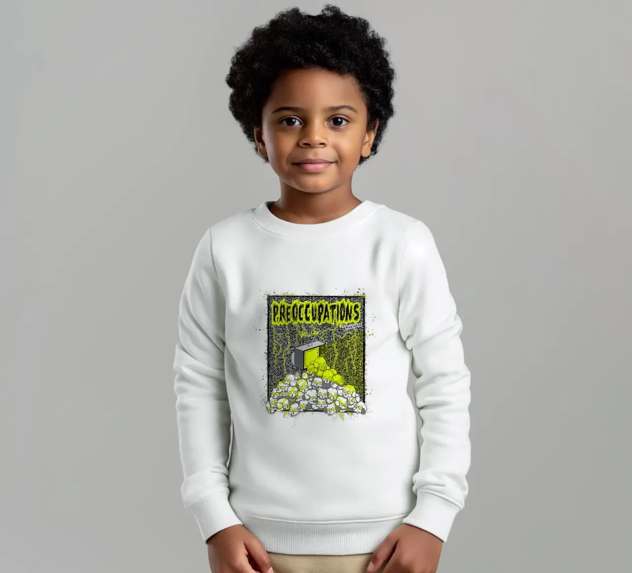 Preoccupations Skull Static felpa bambino da MR.A