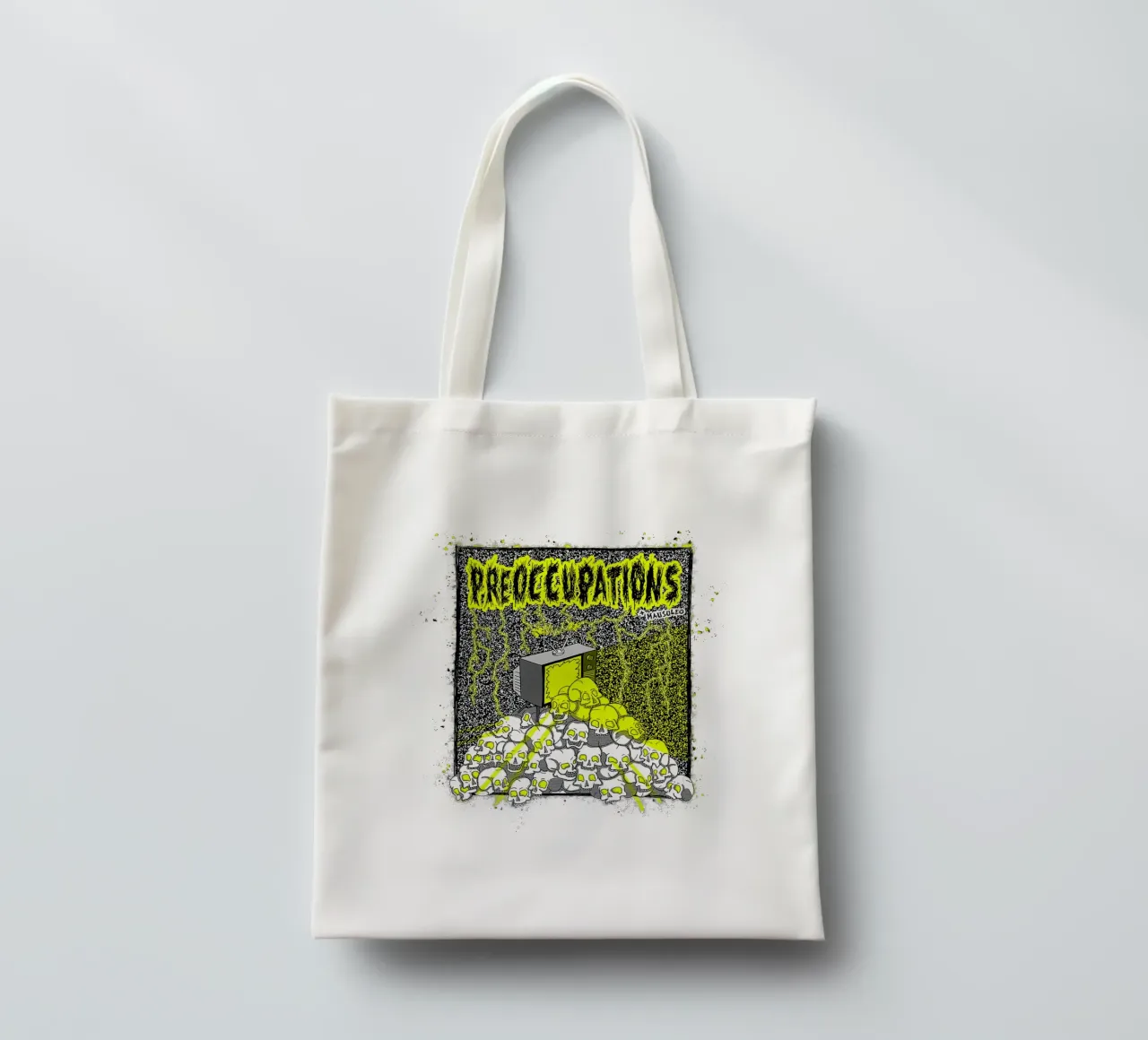 Preoccupations Skull Static borsa in juta da MR.A
