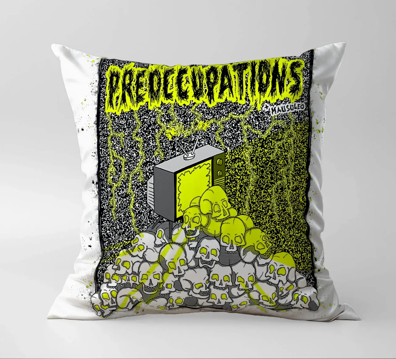 Preoccupations Skull Static cuscino da MR.A
