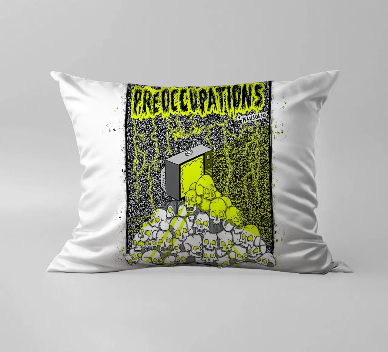 Preoccupations Skull Static cuscino da MR.A