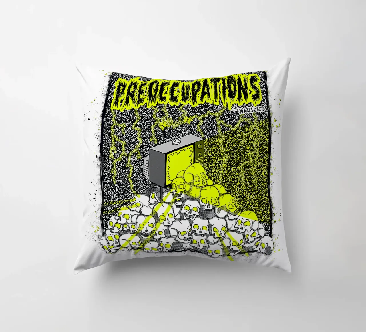 Preoccupations Skull Static cuscino da MR.A