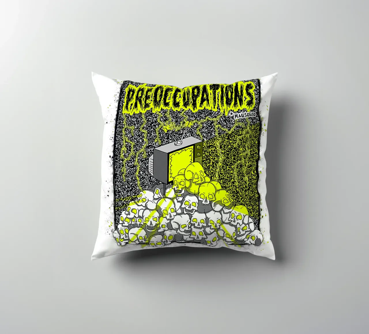 Preoccupations Skull Static cuscino da MR.A