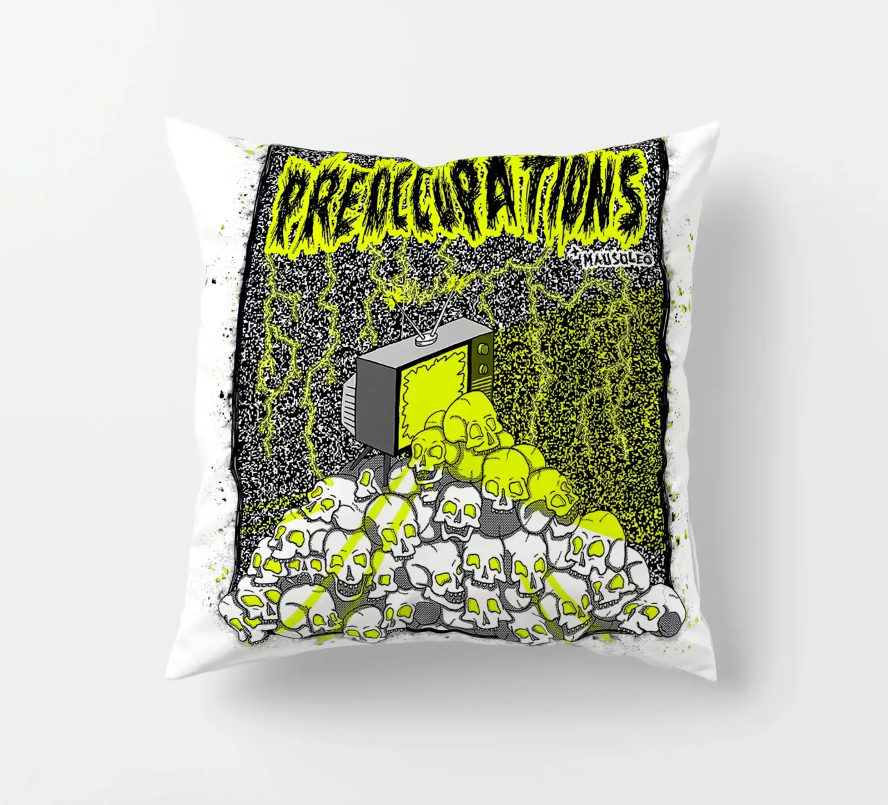 Preoccupations Skull Static cuscino da MR.A