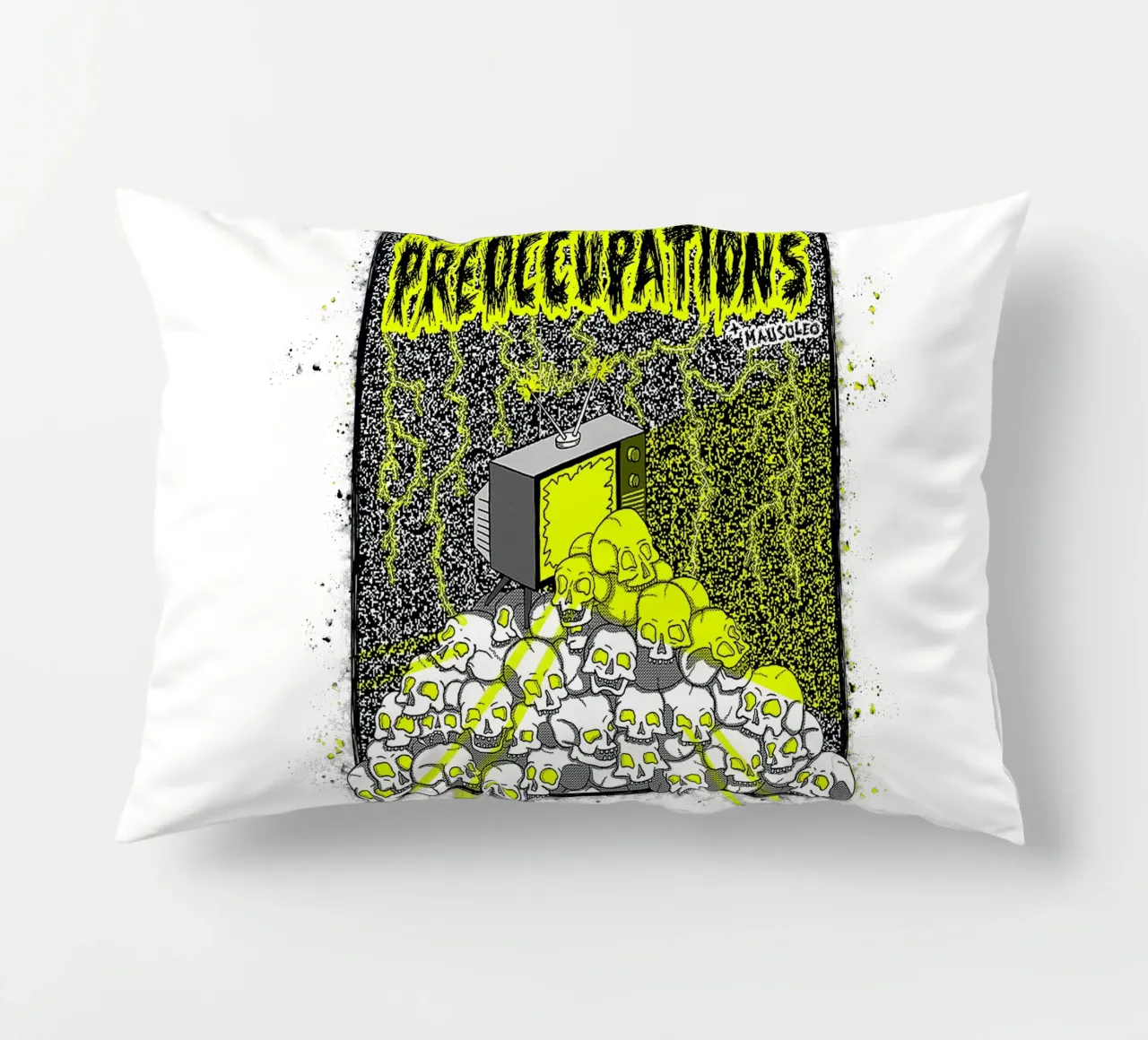 Preoccupations Skull Static cuscino da MR.A