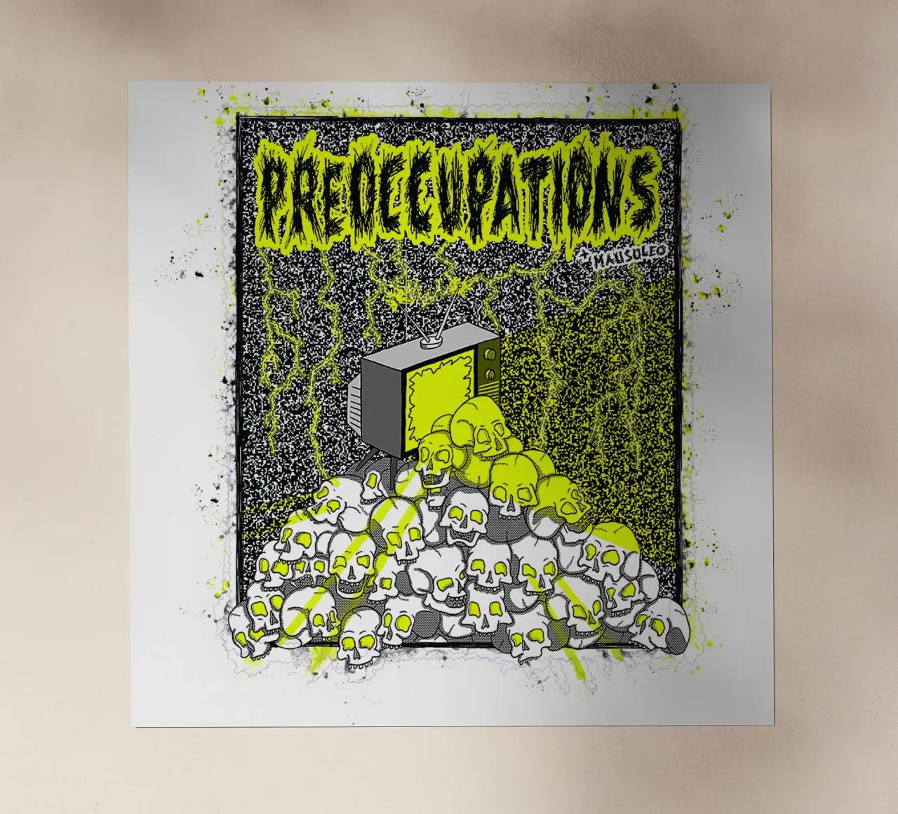 Preoccupations Skull Static pellicola backlit da MR.A