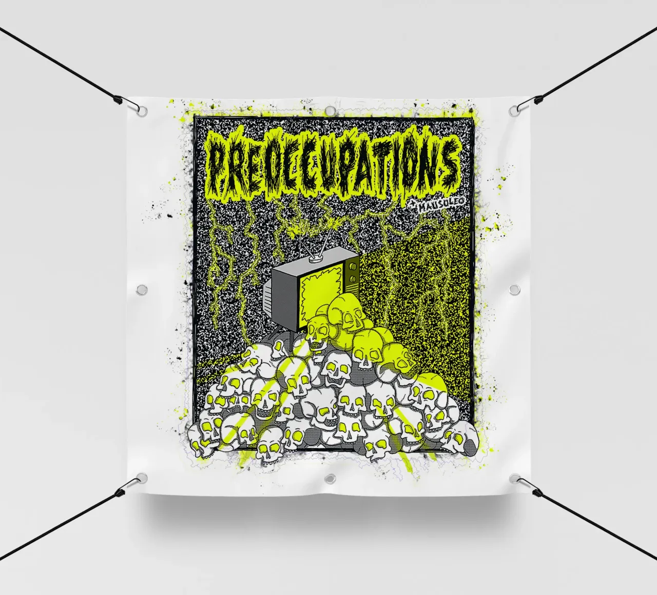 Preoccupations Skull Static telo in pvc da MR.A